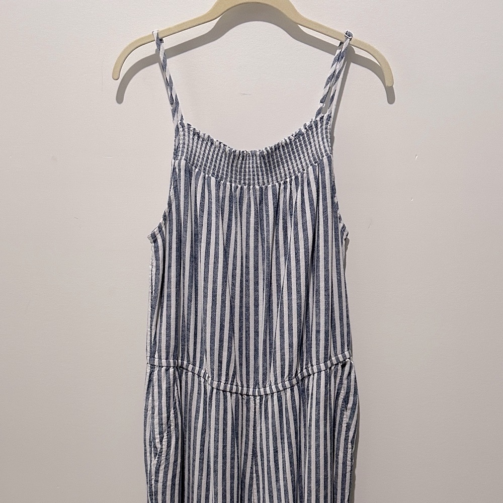 Striped Sleeveless Jumpsuit